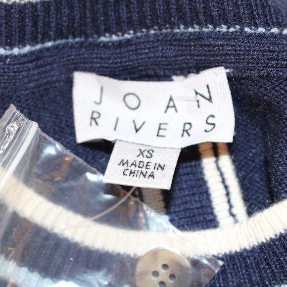 Joan Rivers Long-Sleeve Button-Back Sweater with Tipping  NWOT - Picture 8 of 10